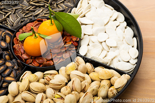 Image of Lunar new year snack box and citrus fruit