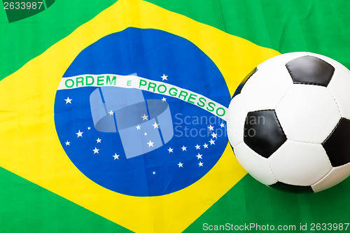 Image of Brazil Flag and football