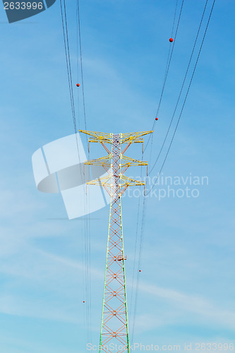 Image of Power distribution tower cable 