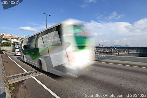 Image of Fast moving bus