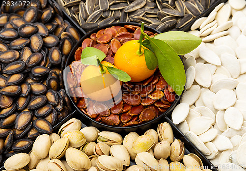 Image of Chinese new year snack box and kumquat