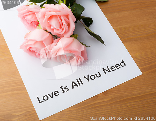 Image of Rose and gift card