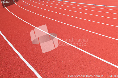 Image of Running track in red