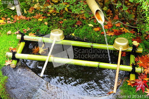 Image of Water fountain in Japan temple