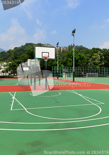 Image of Outdoor public basketball court 