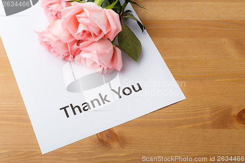 Image of Rose and thank you card