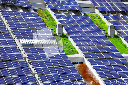 Image of Solar panels on roof top