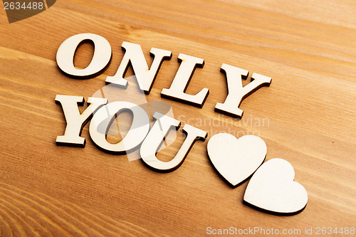 Image of Only You wooden letters