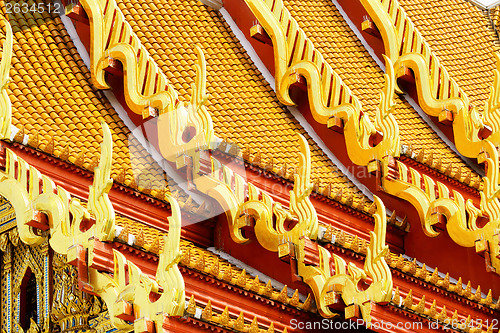 Image of Traditional temple roof tilt in Thailand