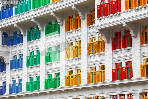 Image of Heritage colourful Windows in Singapore