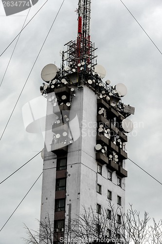 Image of Communications tower against sky