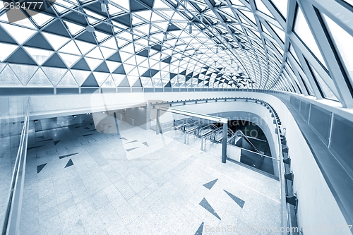 Image of Moving escalator in the business center