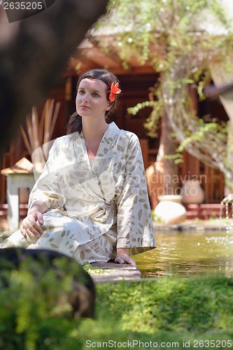 Image of spa treatment at tropical resort