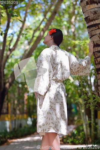 Image of spa treatment at tropical resort