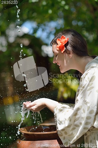 Image of spa treatment at tropical resort