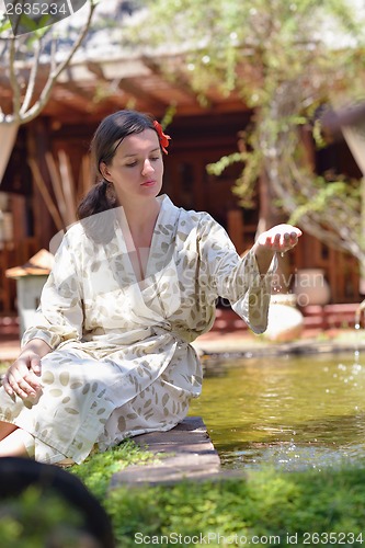 Image of spa treatment at tropical resort