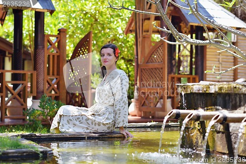 Image of spa treatment at tropical resort