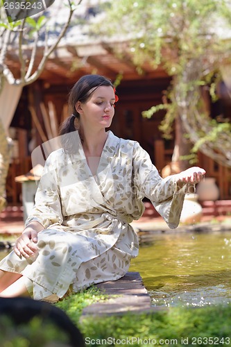 Image of spa treatment at tropical resort