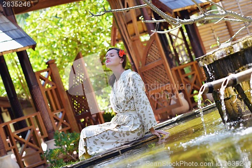 Image of spa treatment at tropical resort