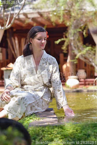 Image of spa treatment at tropical resort