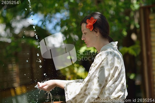 Image of spa treatment at tropical resort