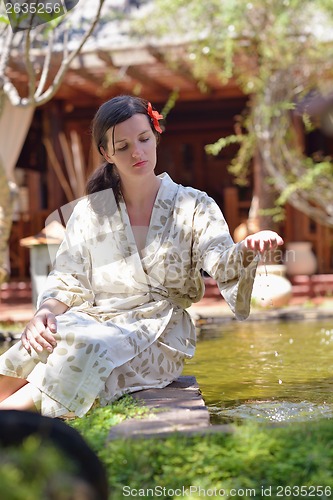 Image of spa treatment at tropical resort