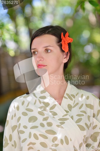 Image of spa treatment at tropical resort