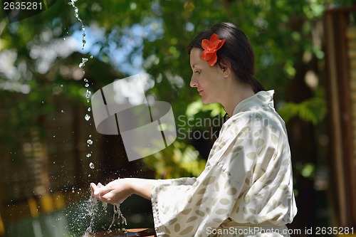 Image of spa treatment at tropical resort