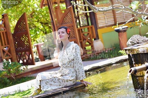 Image of spa treatment at tropical resort
