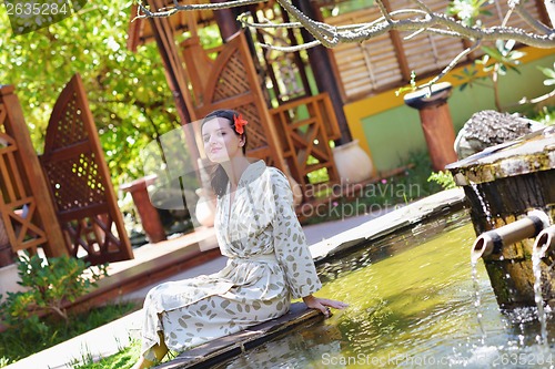 Image of spa treatment at tropical resort