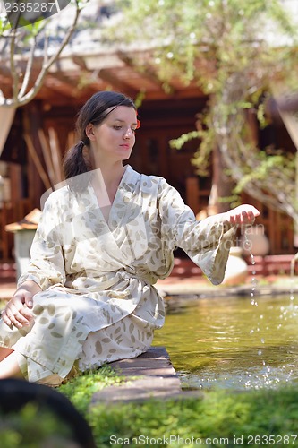 Image of spa treatment at tropical resort