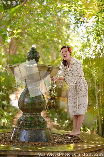 Image of spa treatment at tropical resort