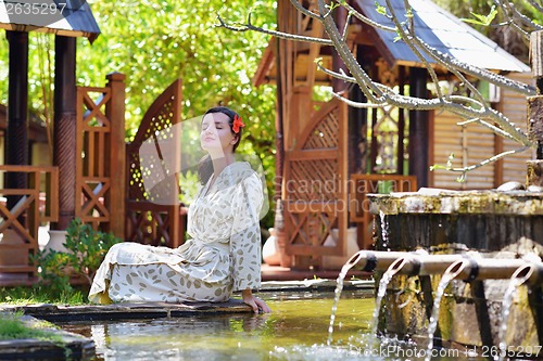Image of spa treatment at tropical resort