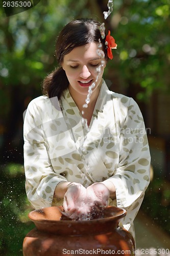 Image of spa treatment at tropical resort