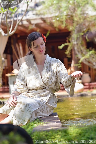 Image of spa treatment at tropical resort