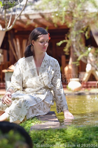 Image of spa treatment at tropical resort