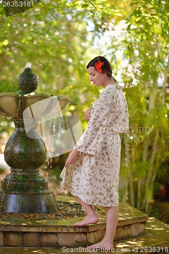 Image of spa treatment at tropical resort