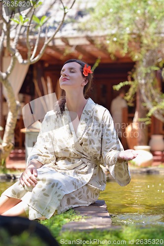 Image of spa treatment at tropical resort