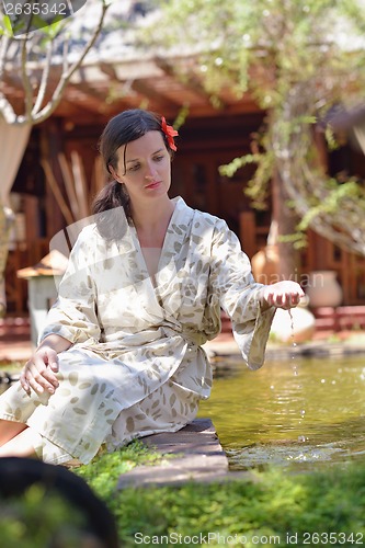 Image of spa treatment at tropical resort