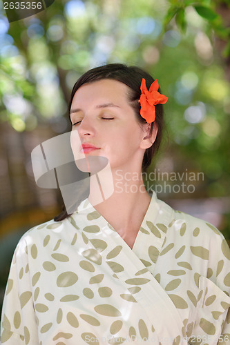 Image of spa treatment at tropical resort