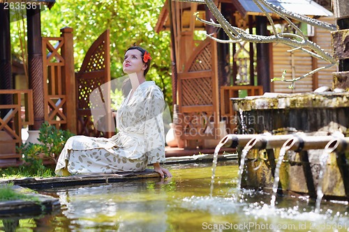 Image of spa treatment at tropical resort