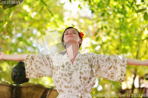 Image of spa treatment at tropical resort