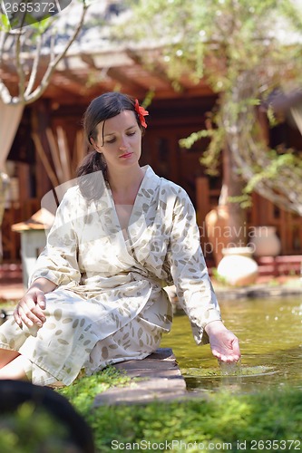 Image of spa treatment at tropical resort