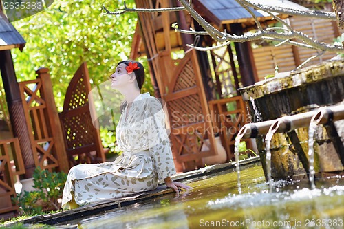 Image of spa treatment at tropical resort