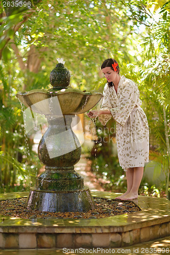 Image of spa treatment at tropical resort