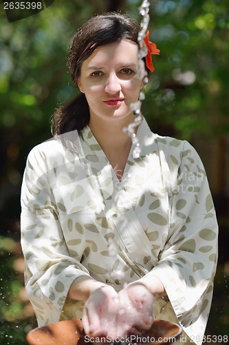 Image of spa treatment at tropical resort