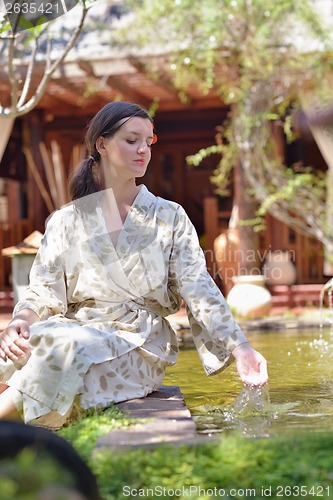 Image of spa treatment at tropical resort