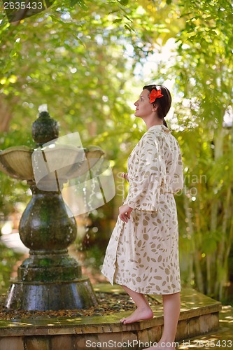 Image of spa treatment at tropical resort