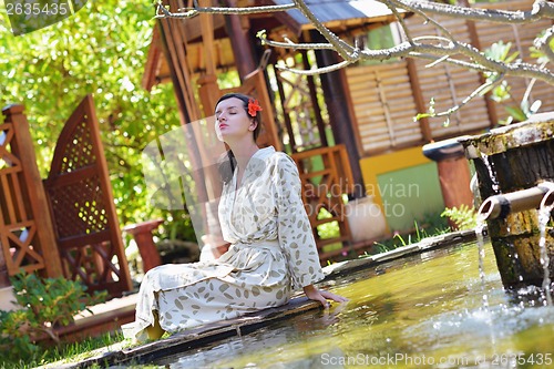 Image of spa treatment at tropical resort