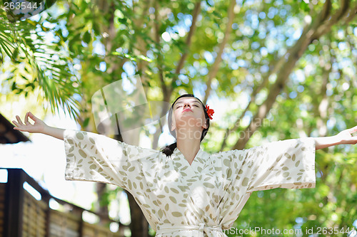 Image of spa treatment at tropical resort